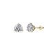 1 - Pema 0.28 ctw (3.50 mm) Round Moissanite Three Prong Martini Solitaire Stud Earrings 