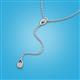 3 - Twila 0.34 ctw White Sapphire (3.50 mm) Women Lariat Necklace 