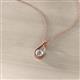 3 - Tessie 0.15 ct Diamond (3.50 mm) Women Teardrop Solitaire Pendant Necklace 