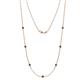 1 - Salina (7 Stn/3mm) Blue Diamond on Cable Necklace 