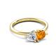 3 - Francesca 1.53 ctw Heart Shape (6.00 mm) GIA Certified Natural Diamond & Citrine Toi Et Moi Engagement Ring 