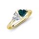 4 - Francesca 1.85 ctw Heart Shape (6.00 mm) GIA Certified Natural Diamond & London Blue Topaz Toi Et Moi Engagement Ring 