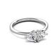 3 - Francesca 1.55 ctw Heart Shape (6.00 mm) IGI Certified Lab Grown Diamond & Moissanite Toi Et Moi Engagement Ring 