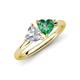 4 - Francesca 1.60 ctw Heart Shape (6.00 mm) IGI Certified Lab Grown Diamond & Lab Created Alexandrite Toi Et Moi Engagement Ring 