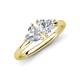 4 - Francesca 1.75 ctw Heart Shape (6.00 mm) IGI Certified Lab Grown Diamond & Lab Created White Sapphire Toi Et Moi Engagement Ring 