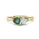 1 - Francesca 1.20 ctw Heart Shape (6.00 mm) Lab Created Alexandrite & Opal Toi Et Moi Engagement Ring 