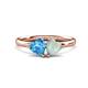 1 - Francesca 1.45 ctw Heart Shape (6.00 mm) Blue Topaz & Opal Toi Et Moi Engagement Ring 