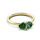 3 - Francesca 1.50 ctw Heart Shape (6.00 mm) Lab Created Emerald & Lab Created Alexandrite Toi Et Moi Engagement Ring 