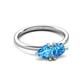 3 - Francesca 2.00 ctw Heart Shape (6.00 mm) Blue Topaz Toi Et Moi Engagement Ring 