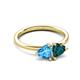 3 - Francesca 2.00 ctw Heart Shape (6.00 mm) Blue Topaz & London Blue Topaz Toi Et Moi Engagement Ring 