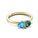 3 - Francesca 1.75 ctw Heart Shape (6.00 mm) Blue Topaz & Lab Created Alexandrite Toi Et Moi Engagement Ring 