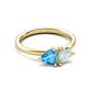 3 - Francesca 1.45 ctw Heart Shape (6.00 mm) Blue Topaz & Opal Toi Et Moi Engagement Ring 