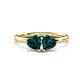 1 - Francesca 2.00 ctw Heart Shape (6.00 mm) London Blue Topaz Toi Et Moi Engagement Ring 