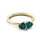 3 - Francesca 2.00 ctw Heart Shape (6.00 mm) London Blue Topaz Toi Et Moi Engagement Ring 