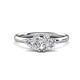 1 - Francesca 1.55 ctw Heart Shape (6.00 mm) Moissanite & IGI Certified Lab Grown Diamond Toi Et Moi Engagement Ring 