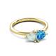 3 - Francesca 1.45 ctw Heart Shape (6.00 mm) Opal & Blue Topaz Toi Et Moi Engagement Ring 