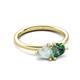 3 - Francesca 1.20 ctw Heart Shape (6.00 mm) Opal & Lab Created Alexandrite Toi Et Moi Engagement Ring 