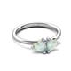 3 - Francesca 0.90 ctw Heart Shape (6.00 mm) Opal Toi Et Moi Engagement Ring 