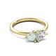 3 - Francesca 1.35 ctw Heart Shape (6.00 mm) Opal & Lab Created White Sapphire Toi Et Moi Engagement Ring 