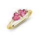 4 - Francesca 1.60 ctw Heart Shape (6.00 mm) Pink Tourmaline Toi Et Moi Engagement Ring 