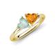 4 - Francesca 1.13 ctw Heart Shape (6.00 mm) Opal & Citrine Toi Et Moi Engagement Ring 