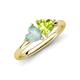 4 - Francesca 1.40 ctw Heart Shape (6.00 mm) Opal & Peridot Toi Et Moi Engagement Ring 