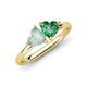 4 - Francesca 1.20 ctw Heart Shape (6.00 mm) Opal & Lab Created Alexandrite Toi Et Moi Engagement Ring 