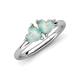 4 - Francesca 0.90 ctw Heart Shape (6.00 mm) Opal Toi Et Moi Engagement Ring 