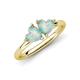 4 - Francesca 0.90 ctw Heart Shape (6.00 mm) Opal Toi Et Moi Engagement Ring 