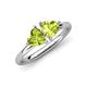 4 - Francesca 1.90 ctw Heart Shape (6.00 mm) Peridot Toi Et Moi Engagement Ring 