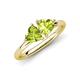 4 - Francesca 1.90 ctw Heart Shape (6.00 mm) Peridot Toi Et Moi Engagement Ring 