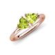 4 - Francesca 1.90 ctw Heart Shape (6.00 mm) Peridot Toi Et Moi Engagement Ring 