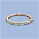 2 - Sarah 0.85 ctw Lab Grown Diamond Baguette (4x2 mm) & Peridot Round (2.30 mm) Wedding Band 