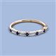 2 - Sarah 0.83 ctw Lab Grown Diamond Baguette (4x2 mm) & Blue Sapphire Round (2.30 mm) Wedding Band 