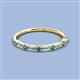 2 - Sarah 0.73 ctw Lab Grown Diamond Baguette (4x2 mm) & Emerald Round (2.30 mm) Wedding Band 