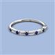 2 - Sarah 0.83 ctw Lab Grown Diamond Baguette (4x2 mm) & Blue Sapphire Round (2.30 mm) Wedding Band 