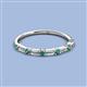 2 - Sarah 0.73 ctw Natural Diamond Baguette (4x2 mm) & Emerald Round (2.30 mm) Wedding Band 