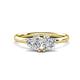1 - Francesca 1.40 ctw Heart Shape (6.00 mm) Moissanite Toi Et Moi Engagement Ring 
