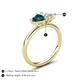 5 - Francesca 1.90 ctw Heart Shape (6.00 mm) London Blue Topaz & Lab Created White Sapphire Toi Et Moi Engagement Ring 