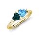 4 - Francesca 2.00 ctw Heart Shape (6.00 mm) London Blue Topaz & Blue Topaz Toi Et Moi Engagement Ring 