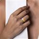 6 - Francesca 1.38 ctw Heart Shape (6.00 mm) Moissanite & Citrine Toi Et Moi Engagement Ring 