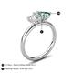 5 - Francesca 1.45 ctw Heart Shape (6.00 mm) Moissanite & Lab Created Alexandrite Toi Et Moi Engagement Ring 