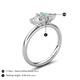 5 - Francesca 1.15 ctw Heart Shape (6.00 mm) Moissanite & Opal Toi Et Moi Engagement Ring 