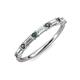 3 - Sarah 0.87 ctw Lab Grown Diamond Baguette (4x2 mm) & Lab Created Alexandrite Round (2.30 mm) Wedding Band 