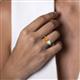 6 - Francesca 1.13 ctw Heart Shape (6.00 mm) Citrine & Opal Toi Et Moi Engagement Ring 