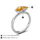 5 - Francesca 1.36 ctw Heart Shape (6.00 mm) Citrine Toi Et Moi Engagement Ring 