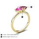 5 - Francesca 2.00 ctw Heart Shape (6.00 mm) Lab Created Pink Sapphire & Rhodolite Garnet Toi Et Moi Engagement Ring 
