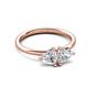 3 - Francesca 1.55 ctw Heart Shape (6.00 mm) GIA Certified Natural Diamond & Moissanite Toi Et Moi Engagement Ring 