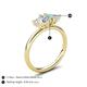 5 - Francesca 1.30 ctw Heart Shape (6.00 mm) GIA Certified Natural Diamond & Opal Toi Et Moi Engagement Ring 