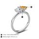 5 - Francesca 1.53 ctw Heart Shape (6.00 mm) IGI Certified Lab Grown Diamond & Citrine Toi Et Moi Engagement Ring 